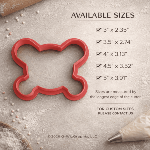 Alternative view of Baseball with Crossed Bats Cookie Cutter