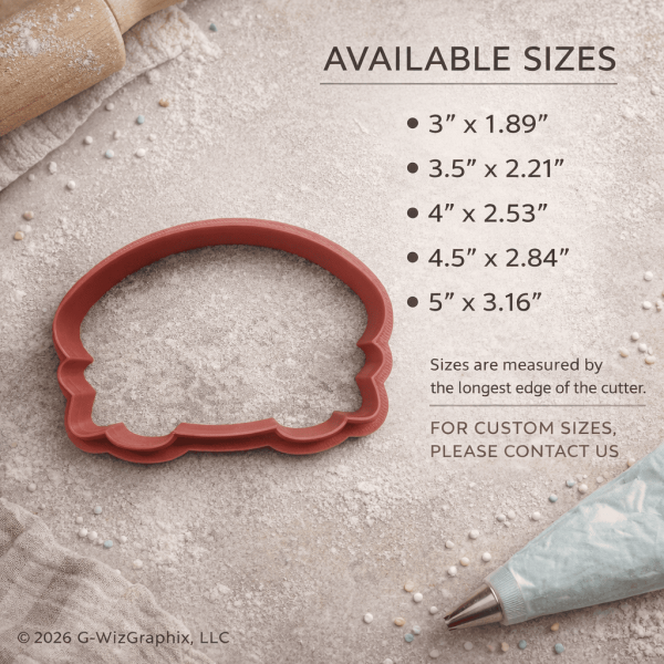 Alternative view of Football with Name Banner Cookie Cutter