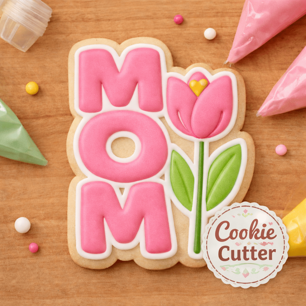 Mom with Tulip Cookie Cutter