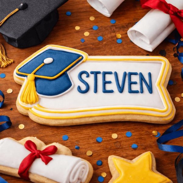 Graduation Cap Name Cookie Cutter – Personalized Graduation Cookie Cutter - 3D Printed