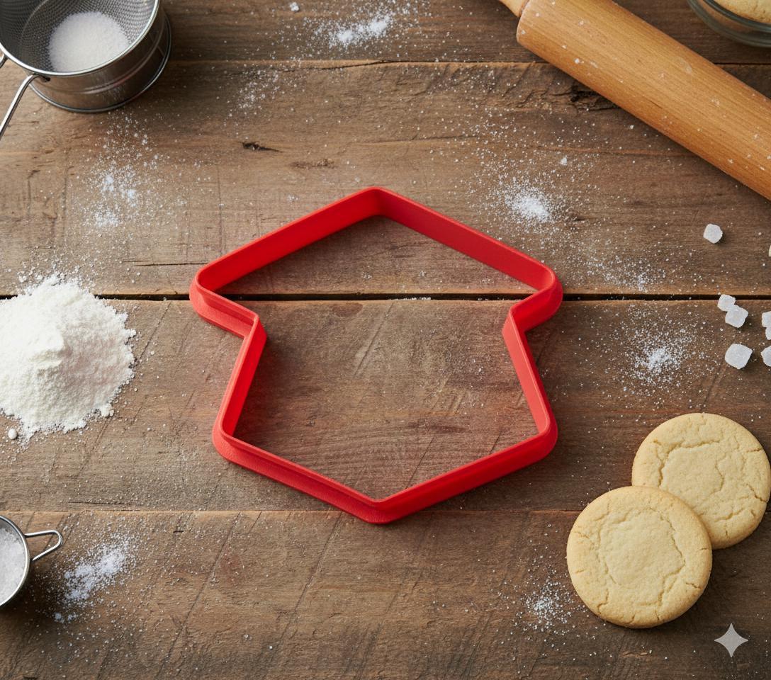 Graduation Cap Cookie Cutter – Class of 2026 – Grad Party Cookies – Mortarboard Cutter - Image 3