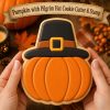 Pumpkin Pilgrim Hat Cookie Cutter & Stamp | Thanksgiving Baking | Fall Cookie Decorating