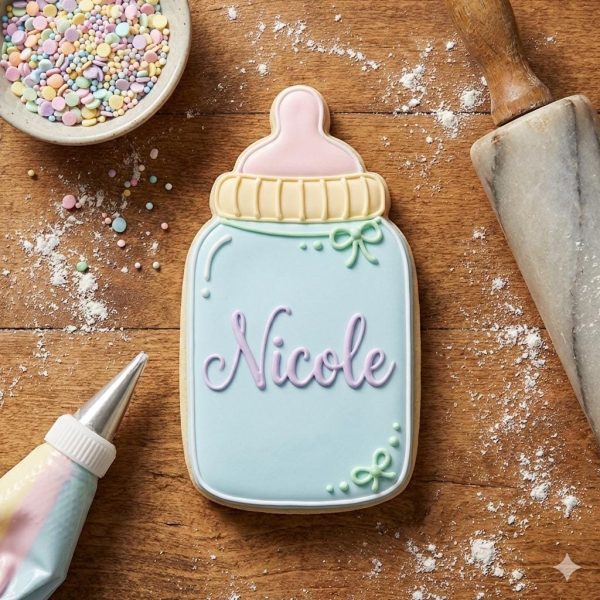 Baby Bottle Cookie Cutter – Baby Shower Cookies, 3D Printed