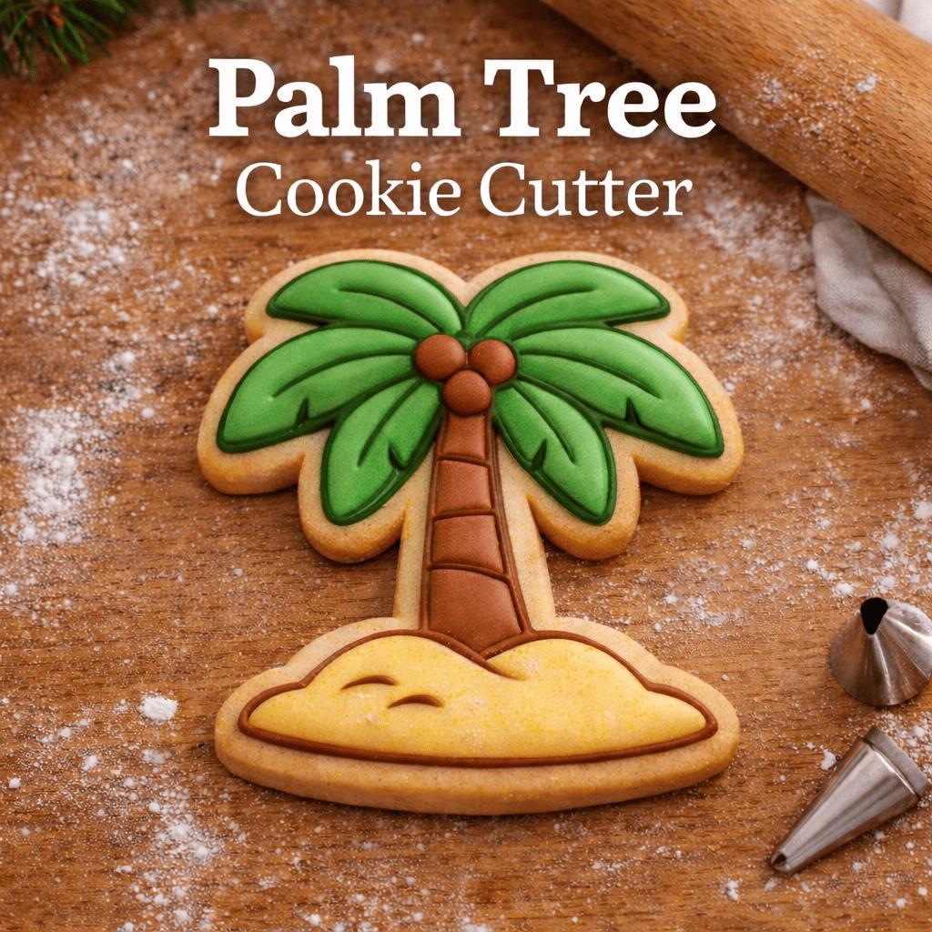 Palm Tree Cookie Cutter - Beach Cookie, Tropical Cookie – 3D Printed