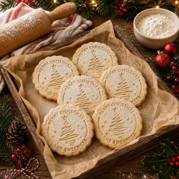 Alternative view of Personalized Christmas Cookie Cutter Stamp, Custom Family Name Holiday Baking