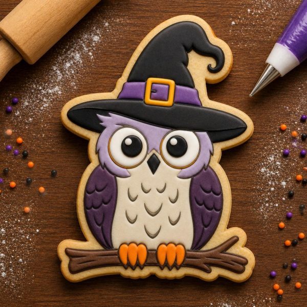 Alternative view of Witch Owl Cookie Cutter and Stamp, Spooky Halloween Baking Tool