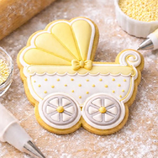 Alternative view of Baby Carriage Cookie Cutter – Vintage Stroller Shape for Showers