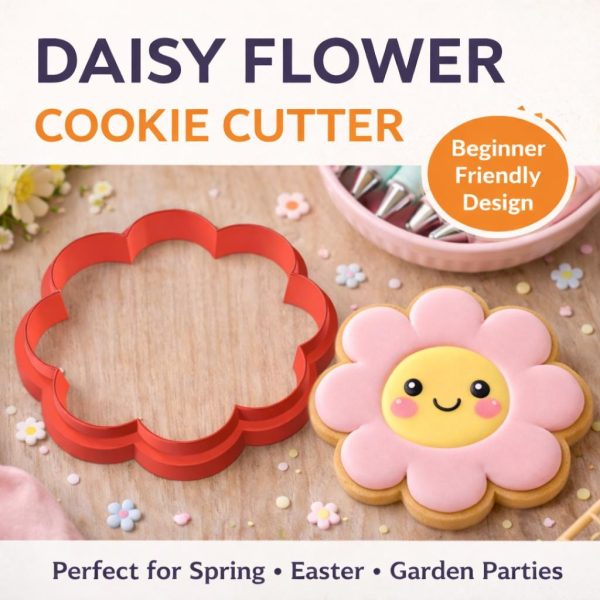 Daisy Flower Cookie Cutter – Spring, 3D Printed