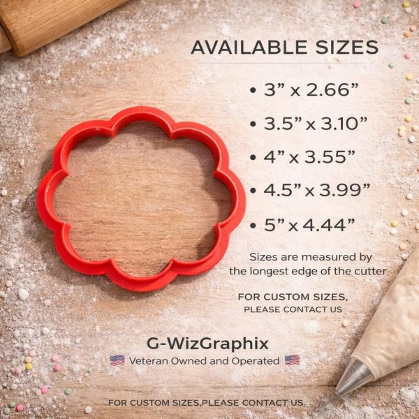 Alternative view of Daisy Flower Cookie Cutter – Spring, 3D Printed