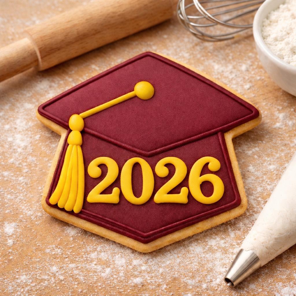 Graduation Cap Cookie Cutter – Class of 2026 – Grad Party Cookies – Mortarboard Cutter
