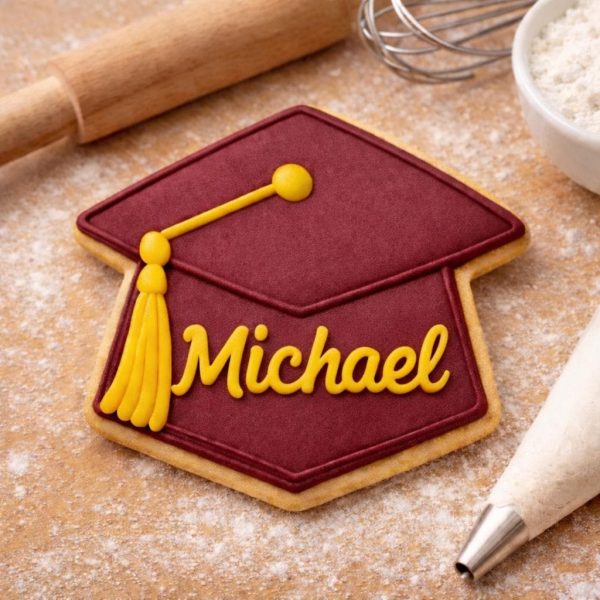 Alternative view of Graduation Cap Cookie Cutter – Class of 2026 – Grad Party Cookies – Mortarboard Cutter
