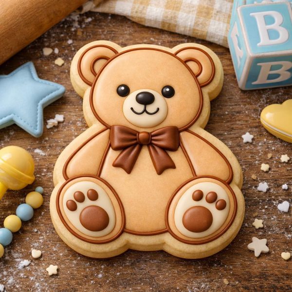 Alternative view of Teddy Bear Cookie Cutter – Baby Shower, Birthday Cookies, 3D Printed