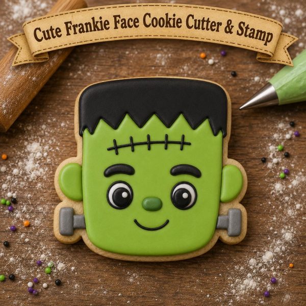 Frankenstein Cookie Cutter with Stamp | Halloween Cookie Cutter | Frankie Cookie Cutter | Spooky Cookie Stamp | Halloween Baking