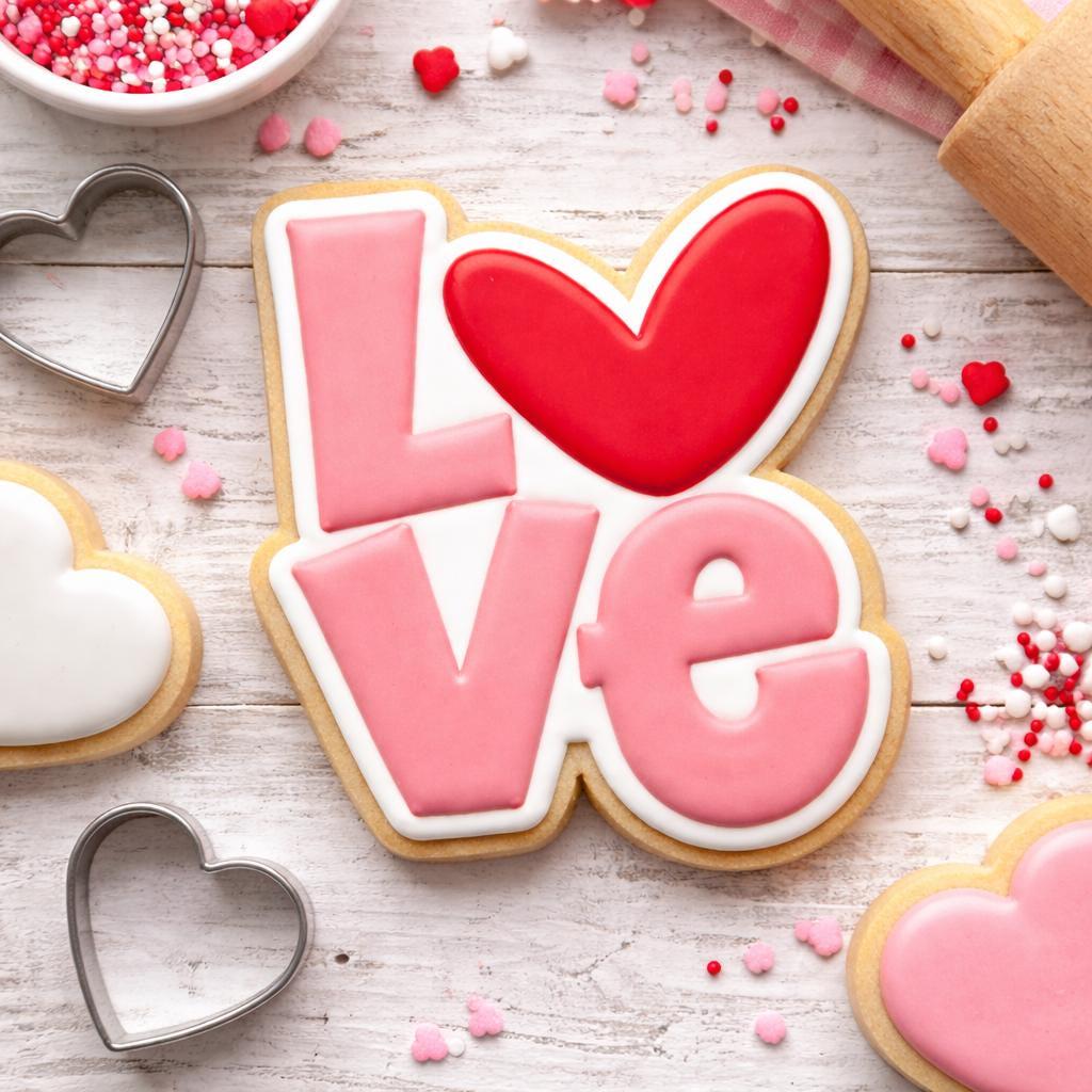 LOVE Cookie Cutter – Valentine's Day, Wedding & Anniversary Baking