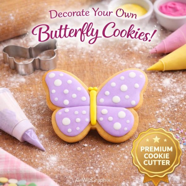 Butterfly Cookie Cutter – Spring Cookie Cutter – 3D Printed