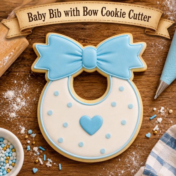 Baby Bib Cookie Cutter | Baby Shower Cookie Cutter | New Baby Cookies | Gender Reveal Cookie Cutter | Baby Sprinkle