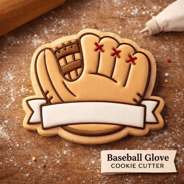 Alternative view of Baseball Glove Cookie Cutter with Banner | Sports Party Supplies