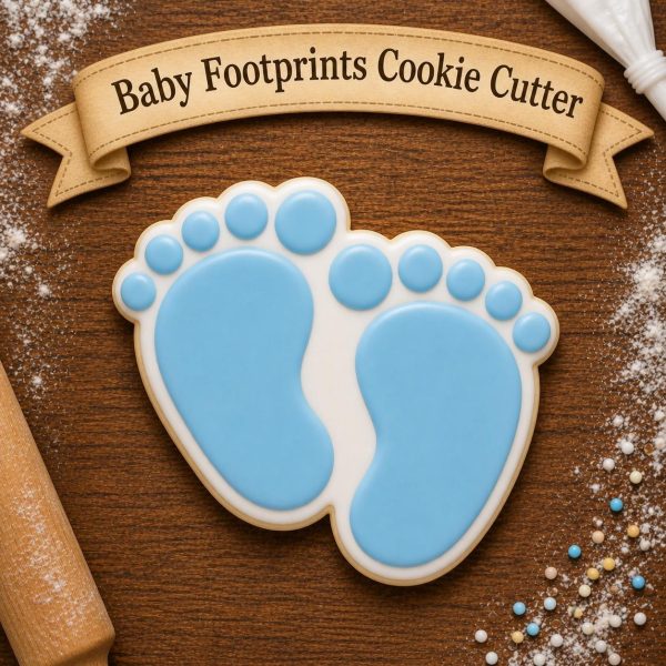 Baby Footprint Cookie Cutter – Baby Shower Cookies, 3D Printed