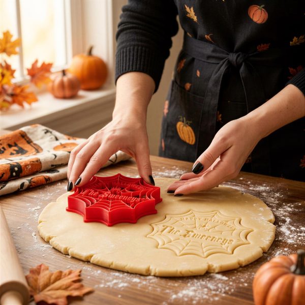 Alternative view of Spider Web Cutter, Personalized Halloween Cookie, Family Name Stamp Included - Spooky Baking, Party Favor
