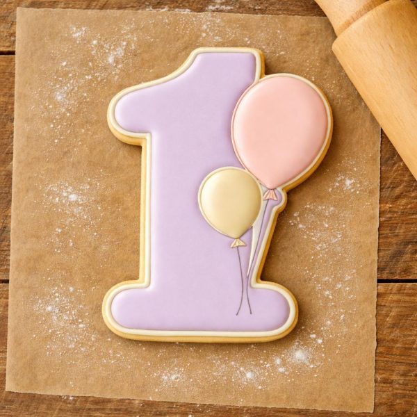 Alternative view of Number 1 Balloon Cookie Cutter – 1st Birthday Party