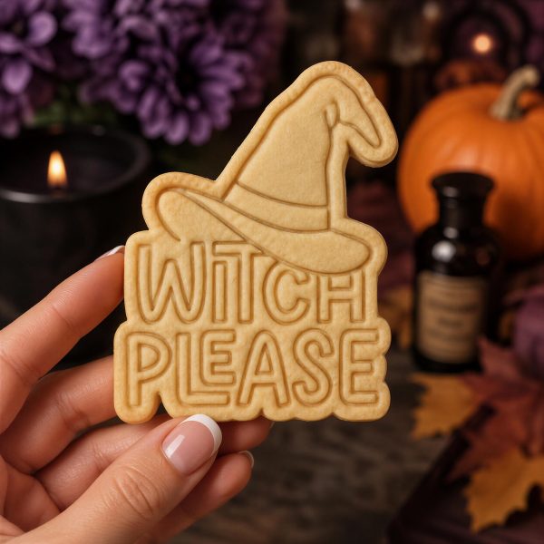 Alternative view of Witch Please Cookie Cutter | Halloween Hat Imprint | Funny Baking Tool | Spooky Treats Kitchen